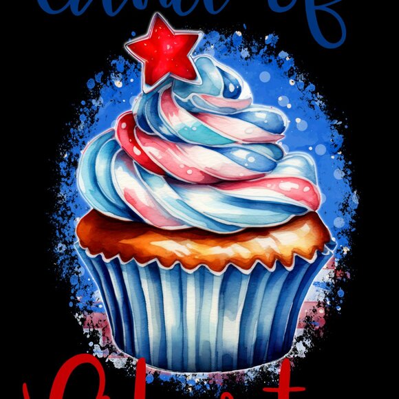 Patriotic Cupcake Towel Set, Red White & Blue Dish Towels, Hand Towels - Picture 3 of 10